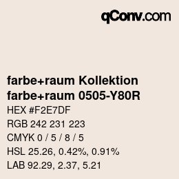 カラーコード: farbe+raum Kollektion - farbe+raum 0505-Y80R | qconv.com