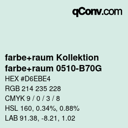 Farbcode: farbe+raum Kollektion - farbe+raum 0510-B70G | qconv.com