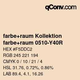 カラーコード: farbe+raum Kollektion - farbe+raum 0510-Y40R | qconv.com