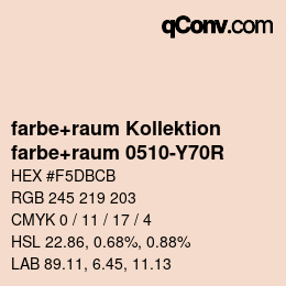 Farbcode: farbe+raum Kollektion - farbe+raum 0510-Y70R | qconv.com