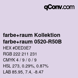 カラーコード: farbe+raum Kollektion - farbe+raum 0520-R50B | qconv.com