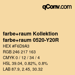 カラーコード: farbe+raum Kollektion - farbe+raum 0520-Y20R | qconv.com