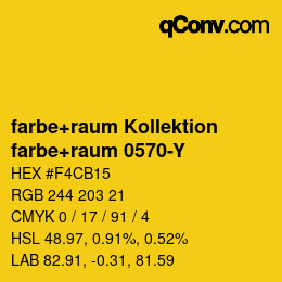 Farbcode: farbe+raum Kollektion - farbe+raum 0570-Y | qconv.com