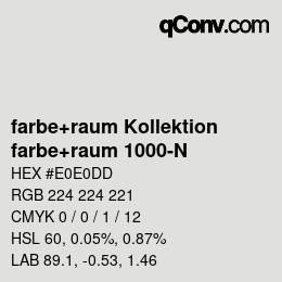 カラーコード: farbe+raum Kollektion - farbe+raum 1000-N | qconv.com