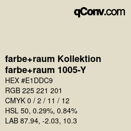 カラーコード: farbe+raum Kollektion - farbe+raum 1005-Y | qconv.com