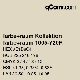 カラーコード: farbe+raum Kollektion - farbe+raum 1005-Y20R | qconv.com