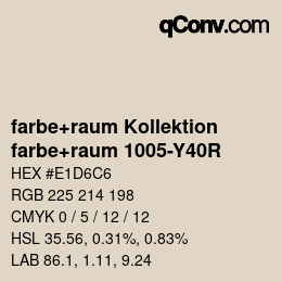 カラーコード: farbe+raum Kollektion - farbe+raum 1005-Y40R | qconv.com