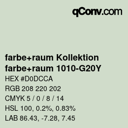 Farbcode: farbe+raum Kollektion - farbe+raum 1010-G20Y | qconv.com