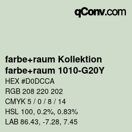 Farbcode: farbe+raum Kollektion - farbe+raum 1010-G20Y | qconv.com