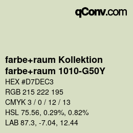 Farbcode: farbe+raum Kollektion - farbe+raum 1010-G50Y | qconv.com