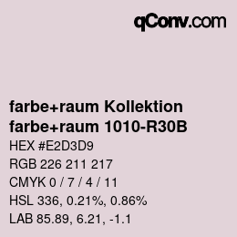 Código de color: farbe+raum Kollektion - farbe+raum 1010-R30B | qconv.com