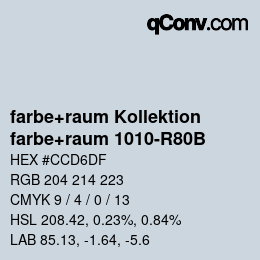 Farbcode: farbe+raum Kollektion - farbe+raum 1010-R80B | qconv.com