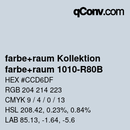 Code couleur: farbe+raum Kollektion - farbe+raum 1010-R80B | qconv.com