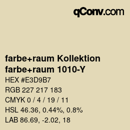 カラーコード: farbe+raum Kollektion - farbe+raum 1010-Y | qconv.com