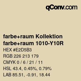 Farbcode: farbe+raum Kollektion - farbe+raum 1010-Y10R | qconv.com