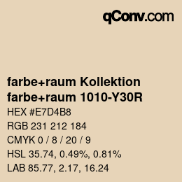 Farbcode: farbe+raum Kollektion - farbe+raum 1010-Y30R | qconv.com