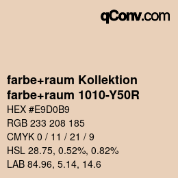 カラーコード: farbe+raum Kollektion - farbe+raum 1010-Y50R | qconv.com