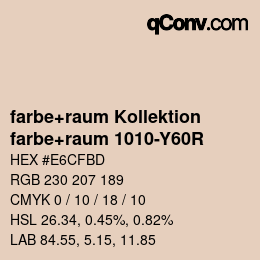 Farbcode: farbe+raum Kollektion - farbe+raum 1010-Y60R | qconv.com