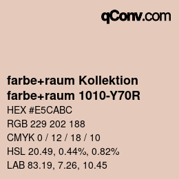 Farbcode: farbe+raum Kollektion - farbe+raum 1010-Y70R | qconv.com