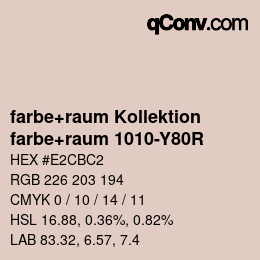 Farbcode: farbe+raum Kollektion - farbe+raum 1010-Y80R | qconv.com