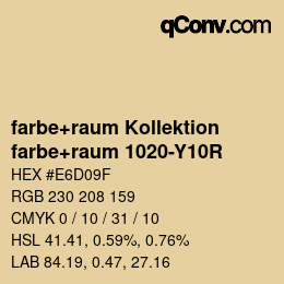 カラーコード: farbe+raum Kollektion - farbe+raum 1020-Y10R | qconv.com