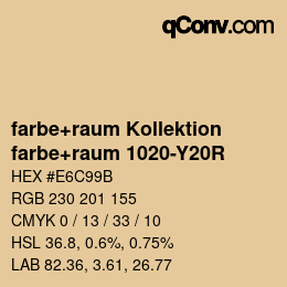 カラーコード: farbe+raum Kollektion - farbe+raum 1020-Y20R | qconv.com