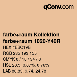 カラーコード: farbe+raum Kollektion - farbe+raum 1020-Y40R | qconv.com