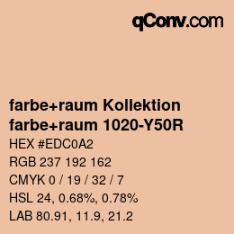 Farbcode: farbe+raum Kollektion - farbe+raum 1020-Y50R | qconv.com