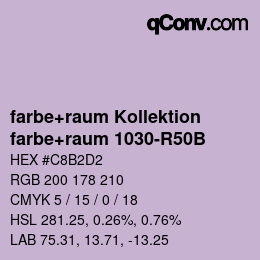 カラーコード: farbe+raum Kollektion - farbe+raum 1030-R50B | qconv.com