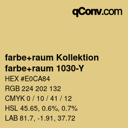 カラーコード: farbe+raum Kollektion - farbe+raum 1030-Y | qconv.com