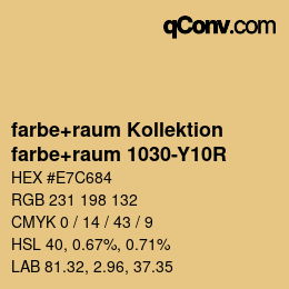 Code couleur: farbe+raum Kollektion - farbe+raum 1030-Y10R | qconv.com