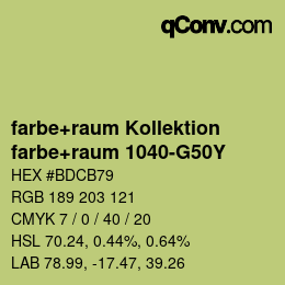 カラーコード: farbe+raum Kollektion - farbe+raum 1040-G50Y | qconv.com