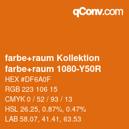 カラーコード: farbe+raum Kollektion - farbe+raum 1080-Y50R | qconv.com