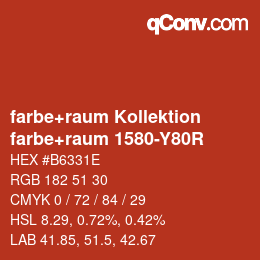 Farbcode: farbe+raum Kollektion - farbe+raum 1580-Y80R | qconv.com