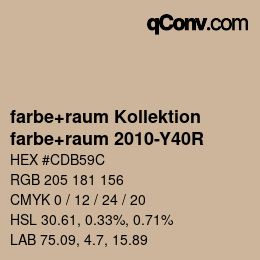 Farbcode: farbe+raum Kollektion - farbe+raum 2010-Y40R | qconv.com