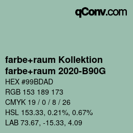 カラーコード: farbe+raum Kollektion - farbe+raum 2020-B90G | qconv.com