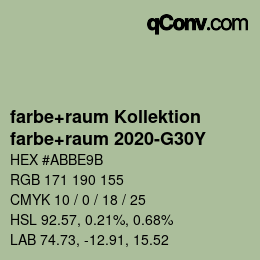 カラーコード: farbe+raum Kollektion - farbe+raum 2020-G30Y | qconv.com