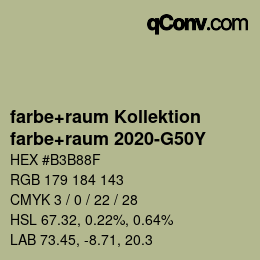 カラーコード: farbe+raum Kollektion - farbe+raum 2020-G50Y | qconv.com