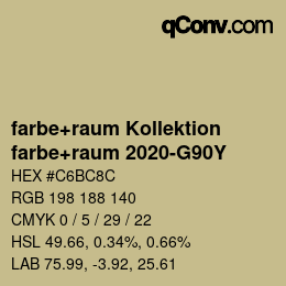 Farbcode: farbe+raum Kollektion - farbe+raum 2020-G90Y | qconv.com