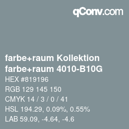 Farbcode: farbe+raum Kollektion - farbe+raum 4010-B10G | qconv.com