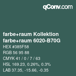 カラーコード: farbe+raum Kollektion - farbe+raum 6020-B70G | qconv.com