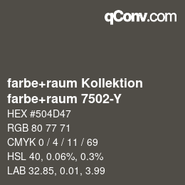 Farbcode: farbe+raum Kollektion - farbe+raum 7502-Y | qconv.com
