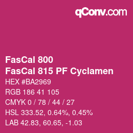 Farbcode: FasCal 800 - FasCal 815 PF Cyclamen | qconv.com