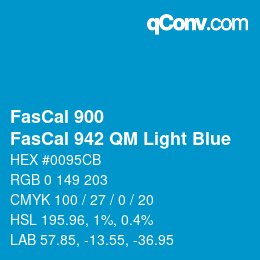 Farbcode: FasCal 900 - FasCal 942 QM Light Blue | qconv.com