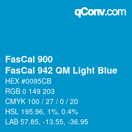Color code: FasCal 900 - FasCal 942 QM Light Blue | qconv.com