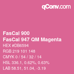 カラーコード: FasCal 900 - FasCal 947 QM Magenta | qconv.com