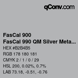 カラーコード: FasCal 900 - FasCal 990 QM Silver Metallic | qconv.com