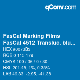 颜色代码: FasCal Marking Films - FasCal 4512 Transluc. blue | qconv.com