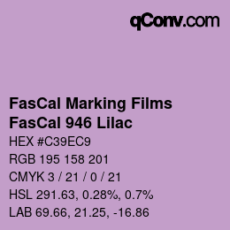 Farbcode: FasCal Marking Films - FasCal 946 Lilac | qconv.com