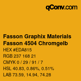 カラーコード: Fasson Graphix Materials - Fasson 4504 Chromgelb | qconv.com